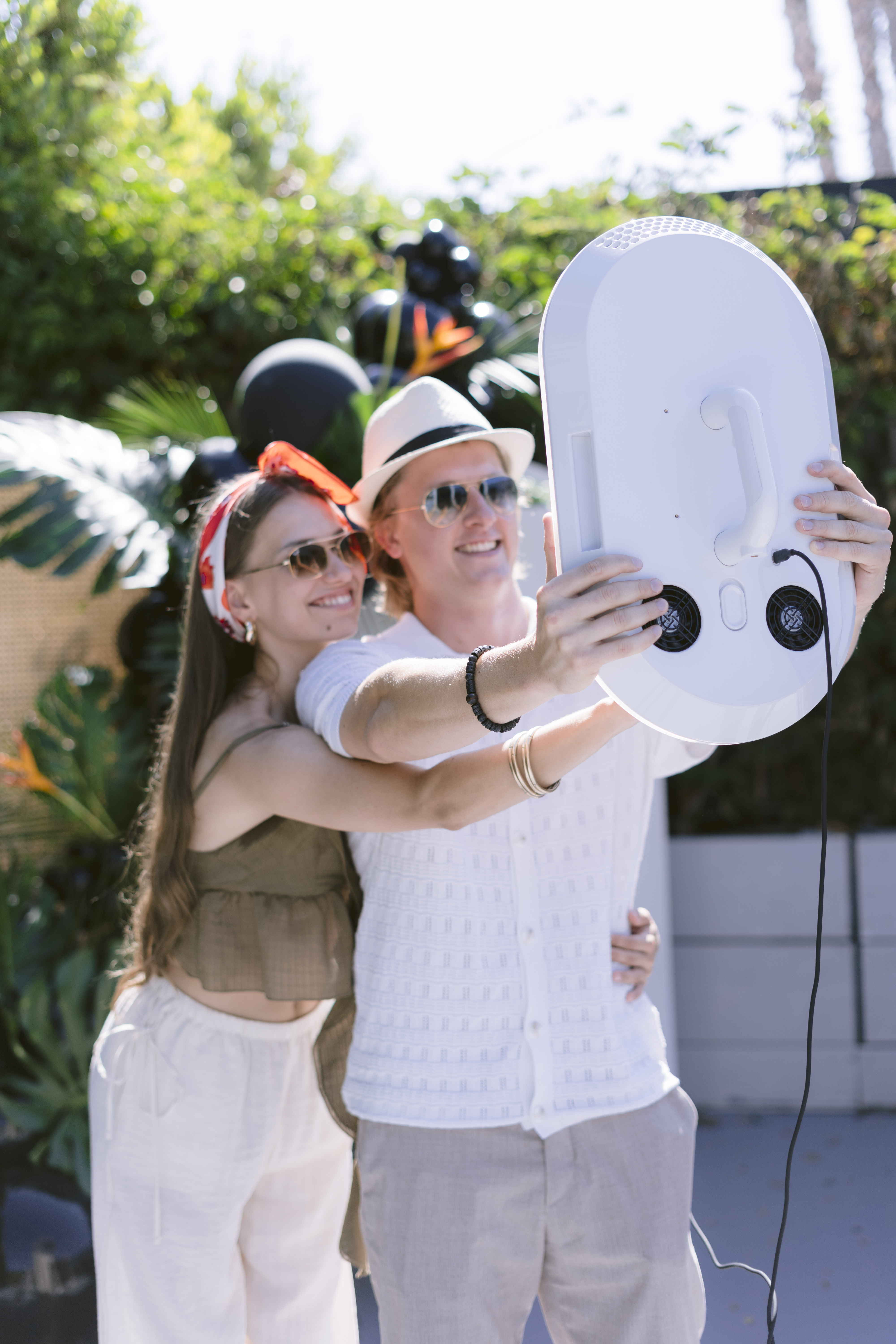 Custom backdrop photo booth setup