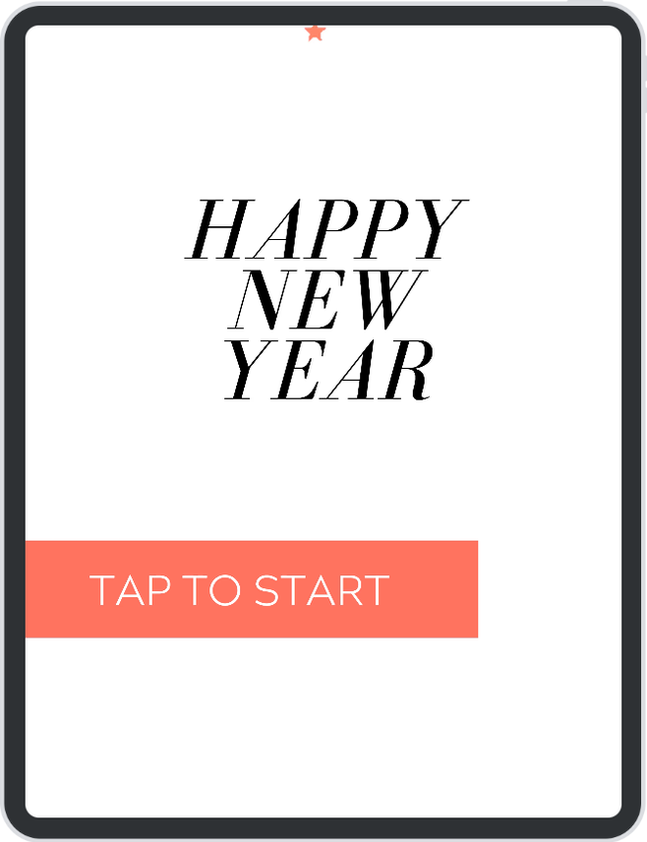 Photo booth start screen design